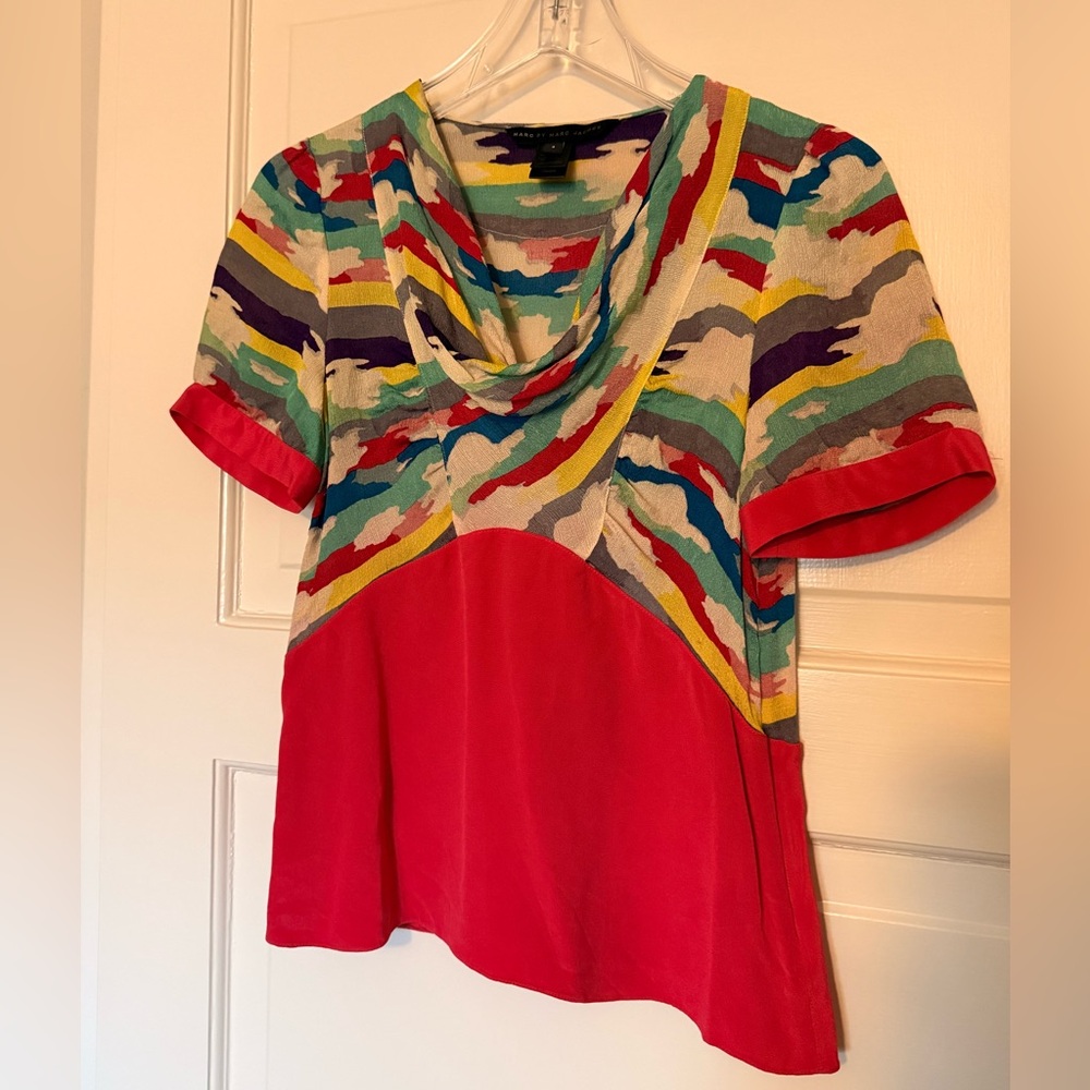 Marc By Marc Jacobs Multicolor Short Sleeve Top